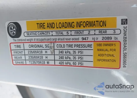 2020 Chevrolet Blazer Fwd 1Lt z USA, uszkodzony, nr VIN 3GNKBBRA0LS660604